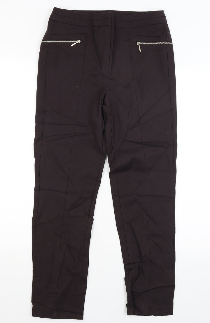 F&F Womens Black Dress Pants Trousers Size 8 L26 in