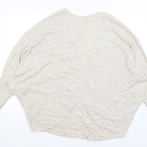 New Look Womens Beige   Wrap Jumper Size L