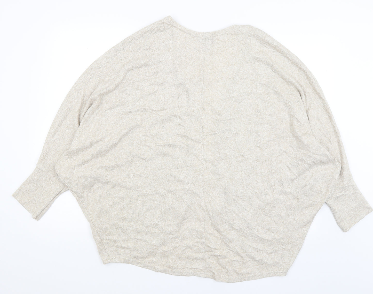 New Look Womens Beige   Wrap Jumper Size L