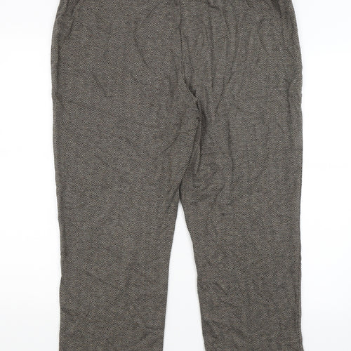 Classics Womens Brown   Cropped Trousers Size 18 L26 in