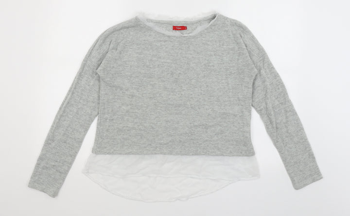 TISSAIA Womens Grey   Pullover Jumper Size 16