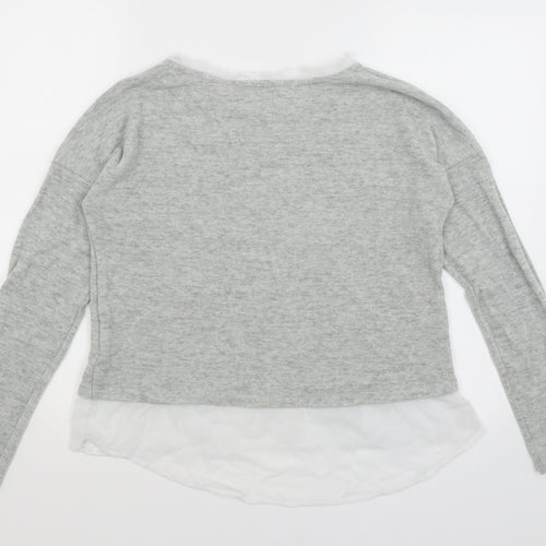 TISSAIA Womens Grey   Pullover Jumper Size 16