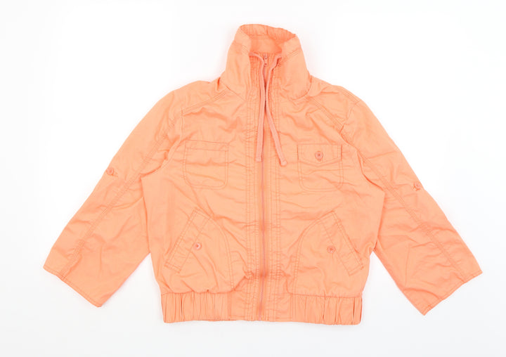 New Look Womens Orange Full Zip Jumper Size 10