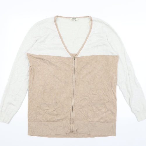 Papaya Womens Brown   Full Zip Jumper Size 18