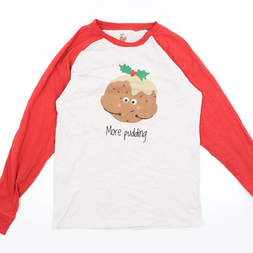 NEXT Mens White    T-Shirt Size S  - More Pudding