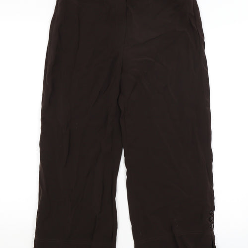 Gold Womens Brown   Cropped Trousers Size 10 L22 in