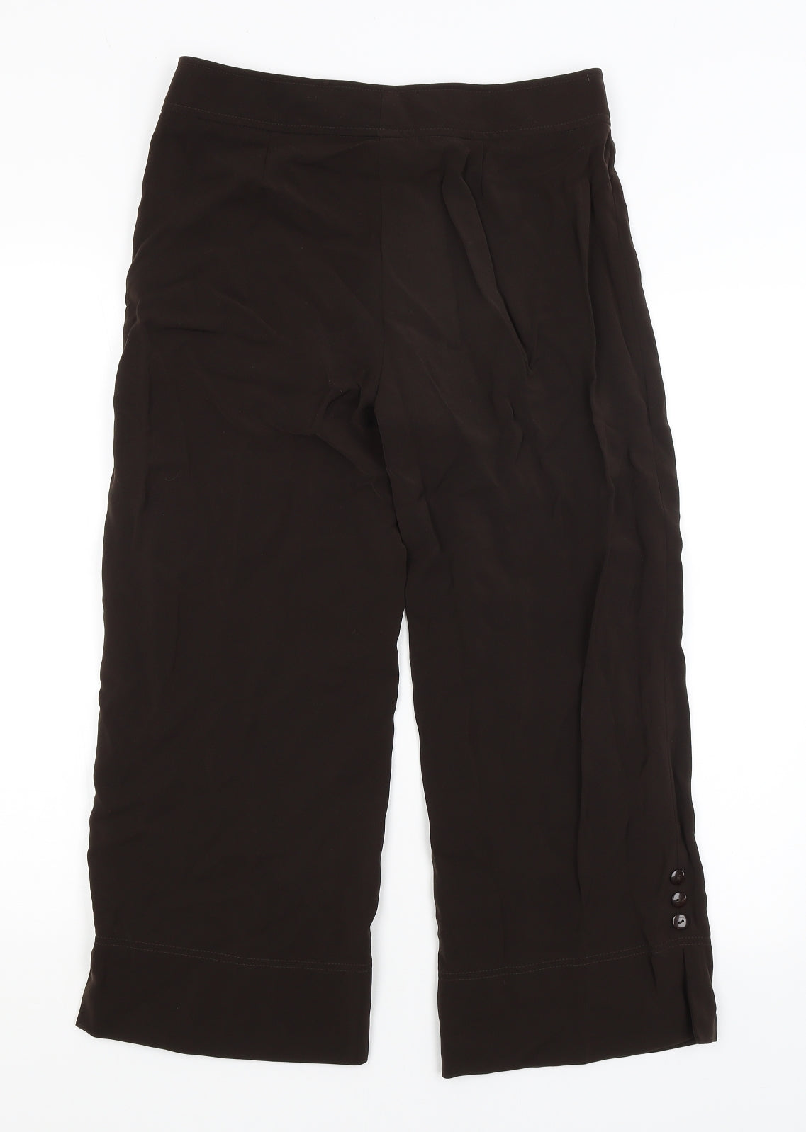 Gold Womens Brown   Cropped Trousers Size 10 L22 in