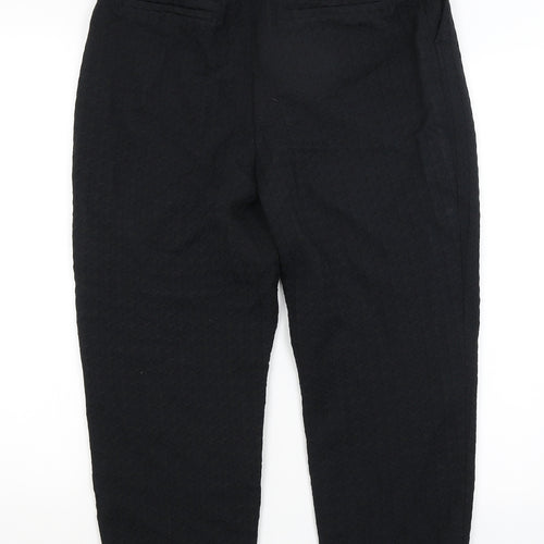 Zara Womens Black Houndstooth  Trousers  Size M L27 in