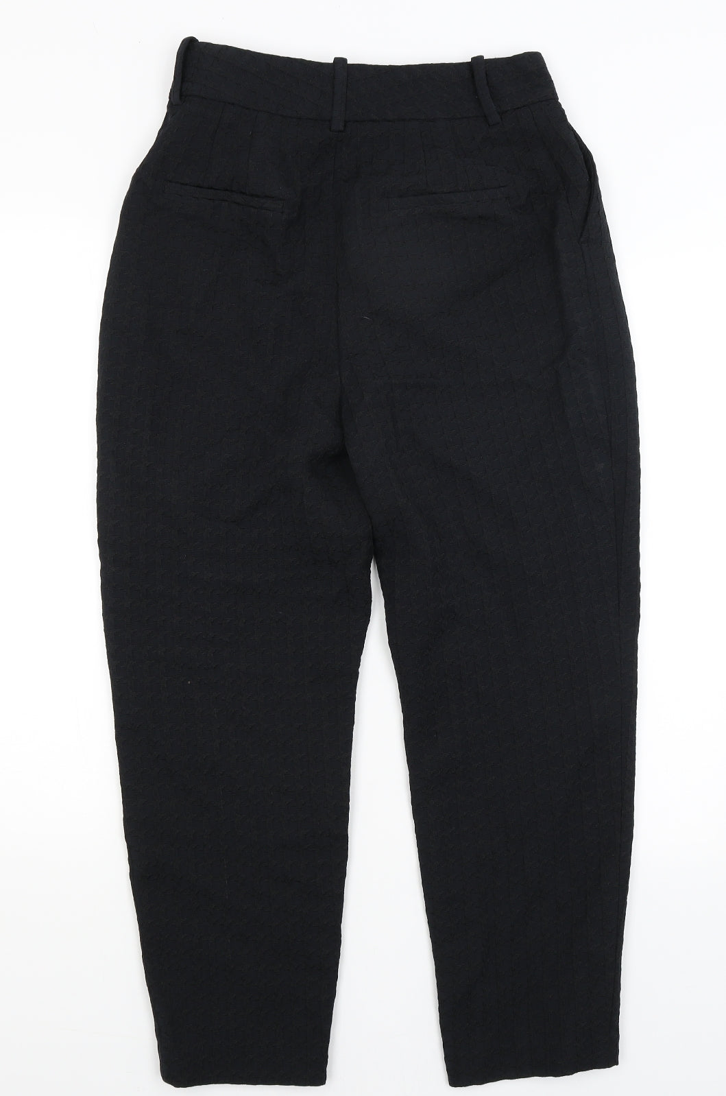 Zara Womens Black Houndstooth  Trousers  Size M L27 in