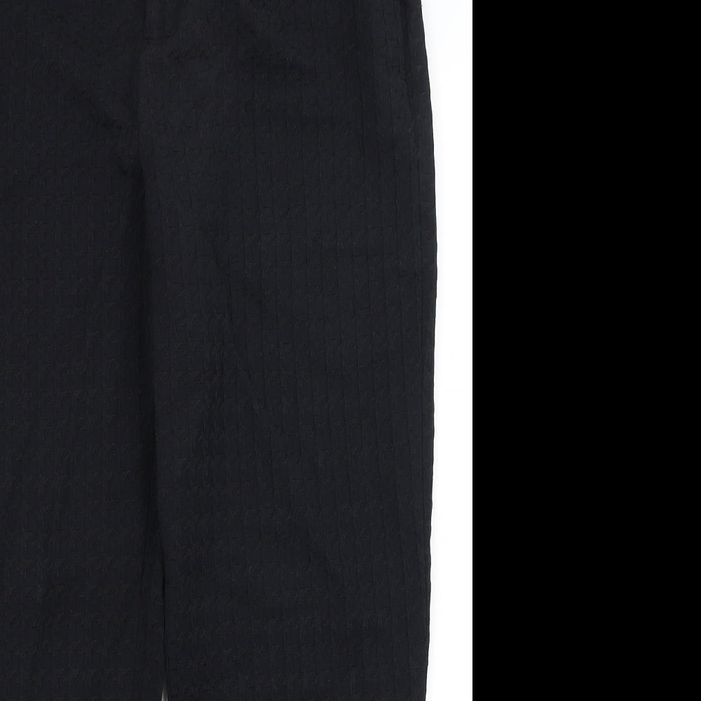 Zara Womens Black Houndstooth  Trousers  Size M L27 in