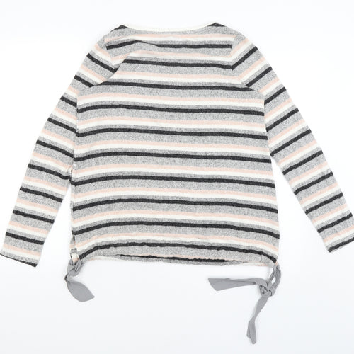 NEXT Womens Grey Striped  Pullover Jumper Size 10