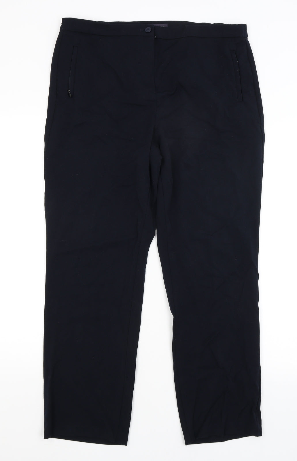 M&S Womens Blue   Trousers  Size 14 L28 in