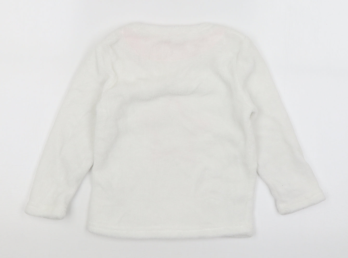Love Sleep Girls White Solid  Top Pyjama Top Size 4-5 Years  - Star