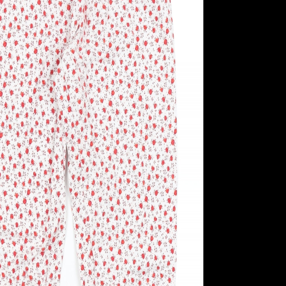 NEXT Girls White Floral  Capri Pyjama Pants Size 13 Years