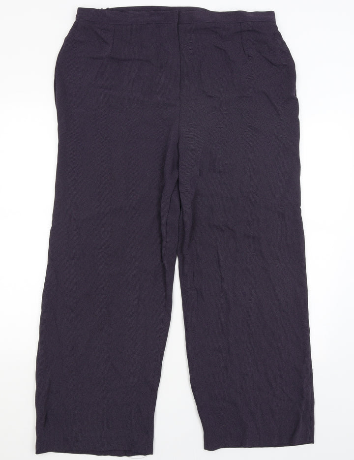 Libra Womens Purple Trousers Size 20 L28 in