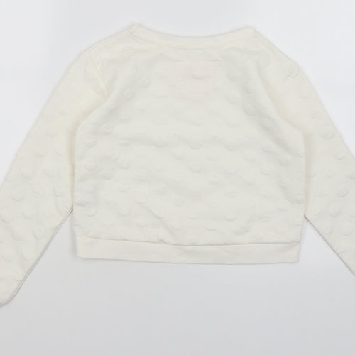 H&M Girls White   Pullover Jumper Size 9-10 Years