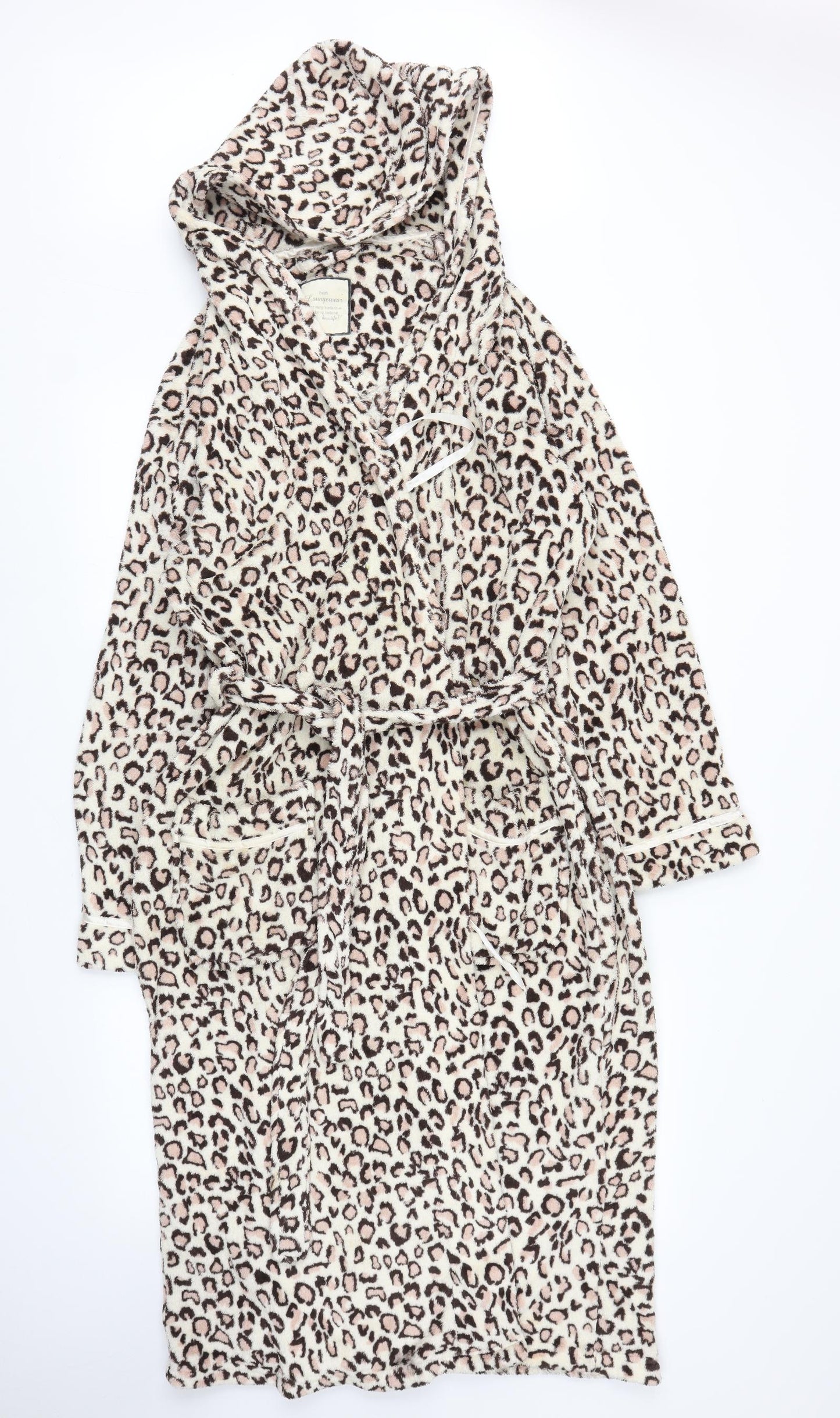 NEXT Womens Beige Animal Print  Chemise Robe Size M  - Leopard print