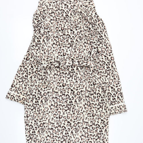 NEXT Womens Beige Animal Print  Chemise Robe Size M  - Leopard print