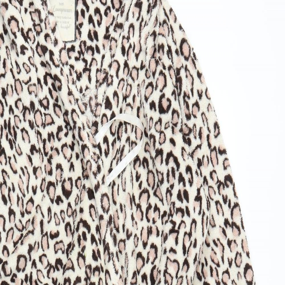 NEXT Womens Beige Animal Print  Chemise Robe Size M  - Leopard print