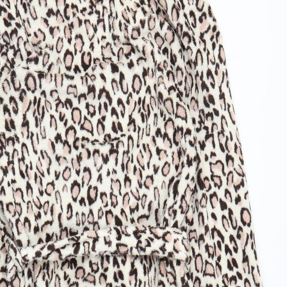 NEXT Womens Beige Animal Print  Chemise Robe Size M  - Leopard print