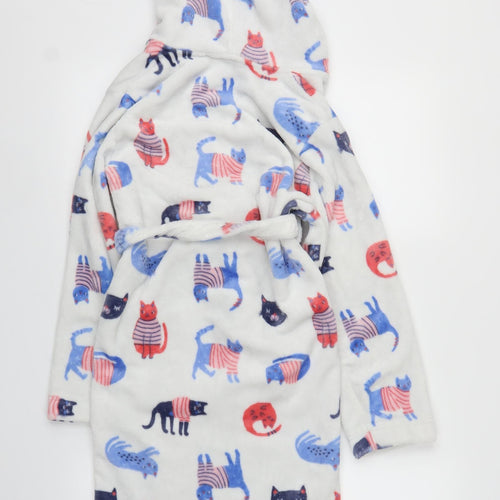 John Lewis Girls White Solid  Capri Robe Size 11 Years  - Cat