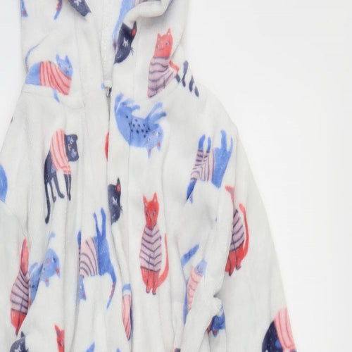 John Lewis Girls White Solid  Capri Robe Size 11 Years  - Cat