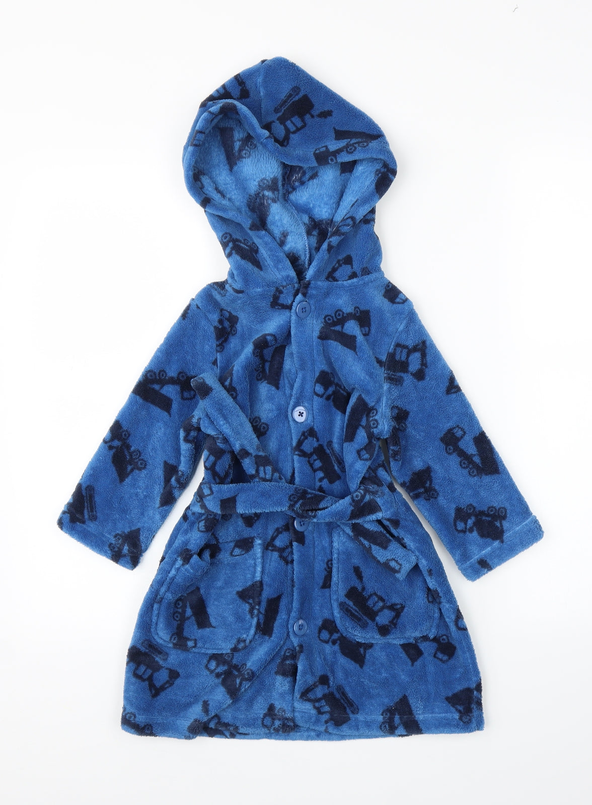 KappAhi Boys Blue Solid  Chemise Robe Size 18-24 Months