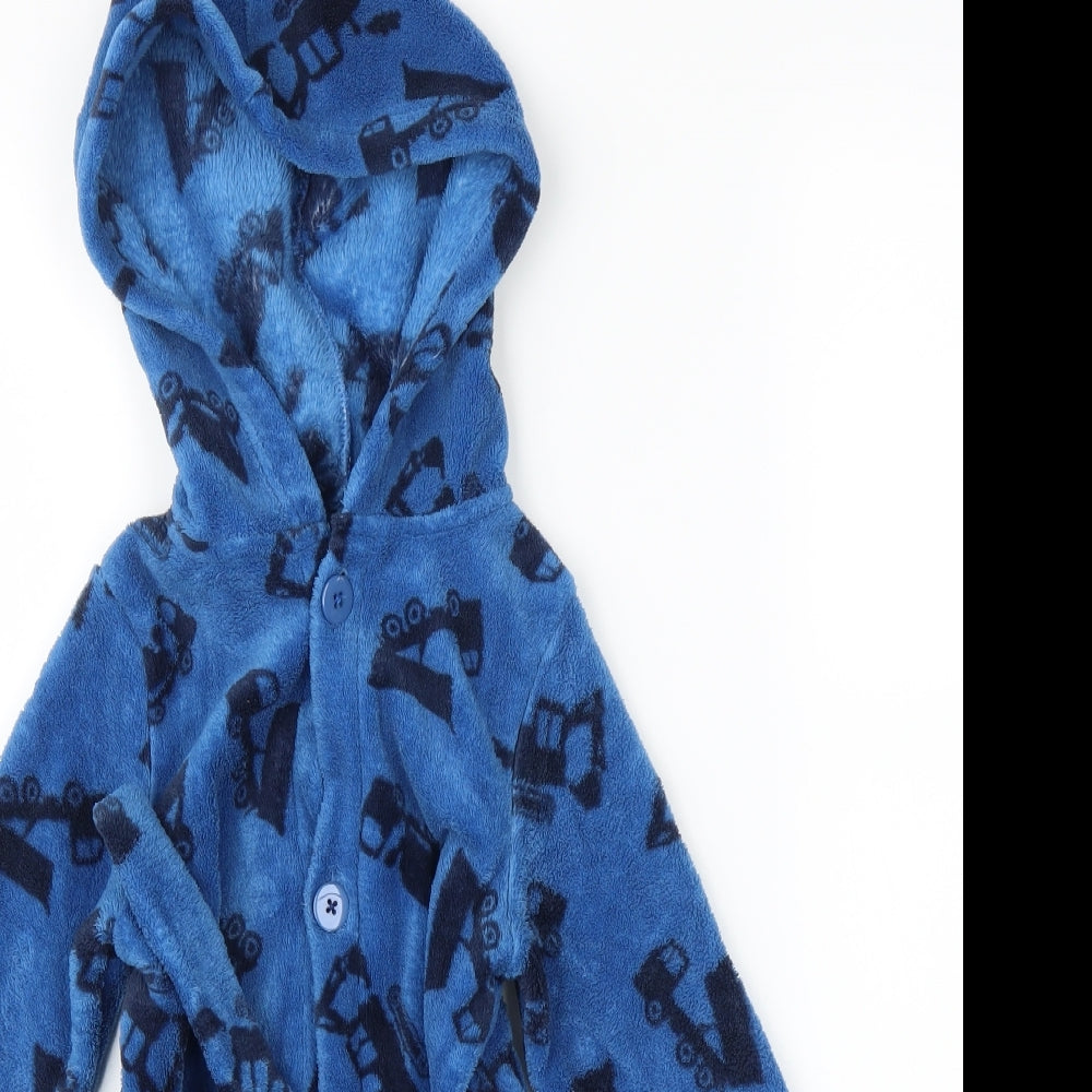 KappAhi Boys Blue Solid  Chemise Robe Size 18-24 Months