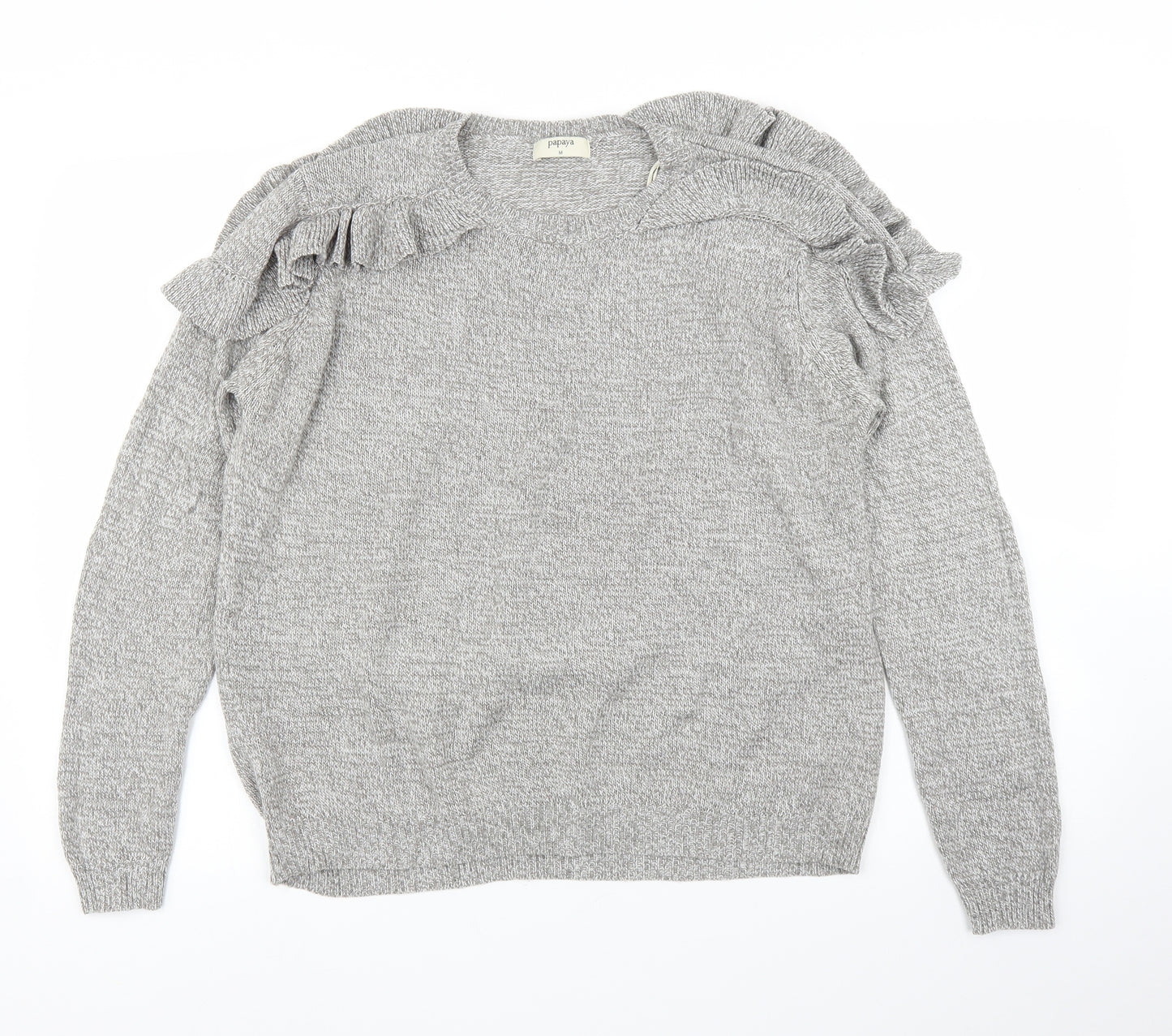 Papaya Womens Grey   Pullover Jumper Size M