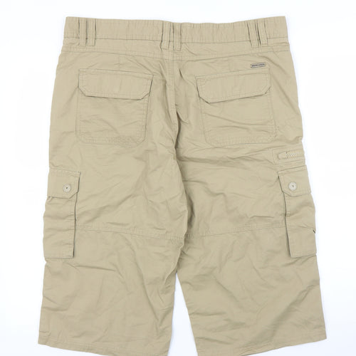 Pierre Cardin Mens Beige   Cargo Shorts Size 34 in