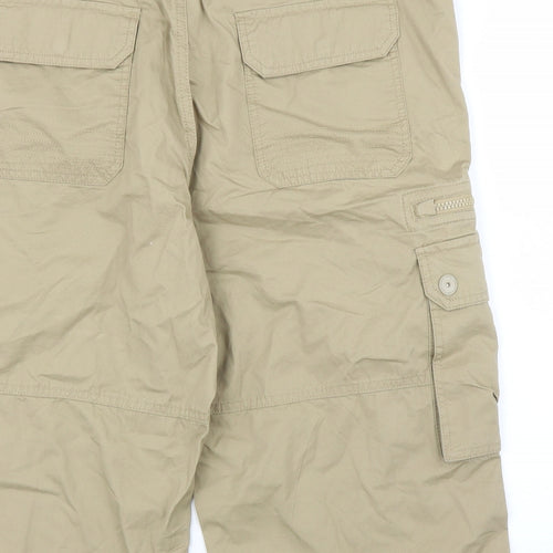 Pierre Cardin Mens Beige   Cargo Shorts Size 34 in