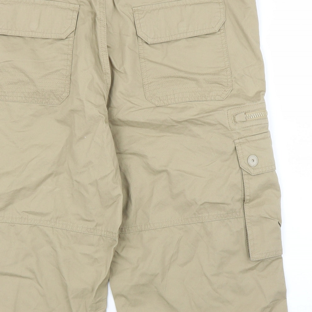 Pierre Cardin Mens Beige   Cargo Shorts Size 34 in