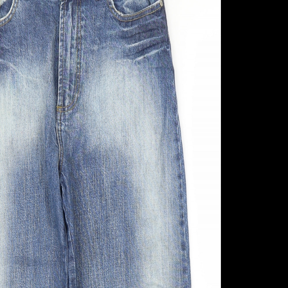 Easy Mens Blue  Denim Cropped Jeans Size 32 in L20 in