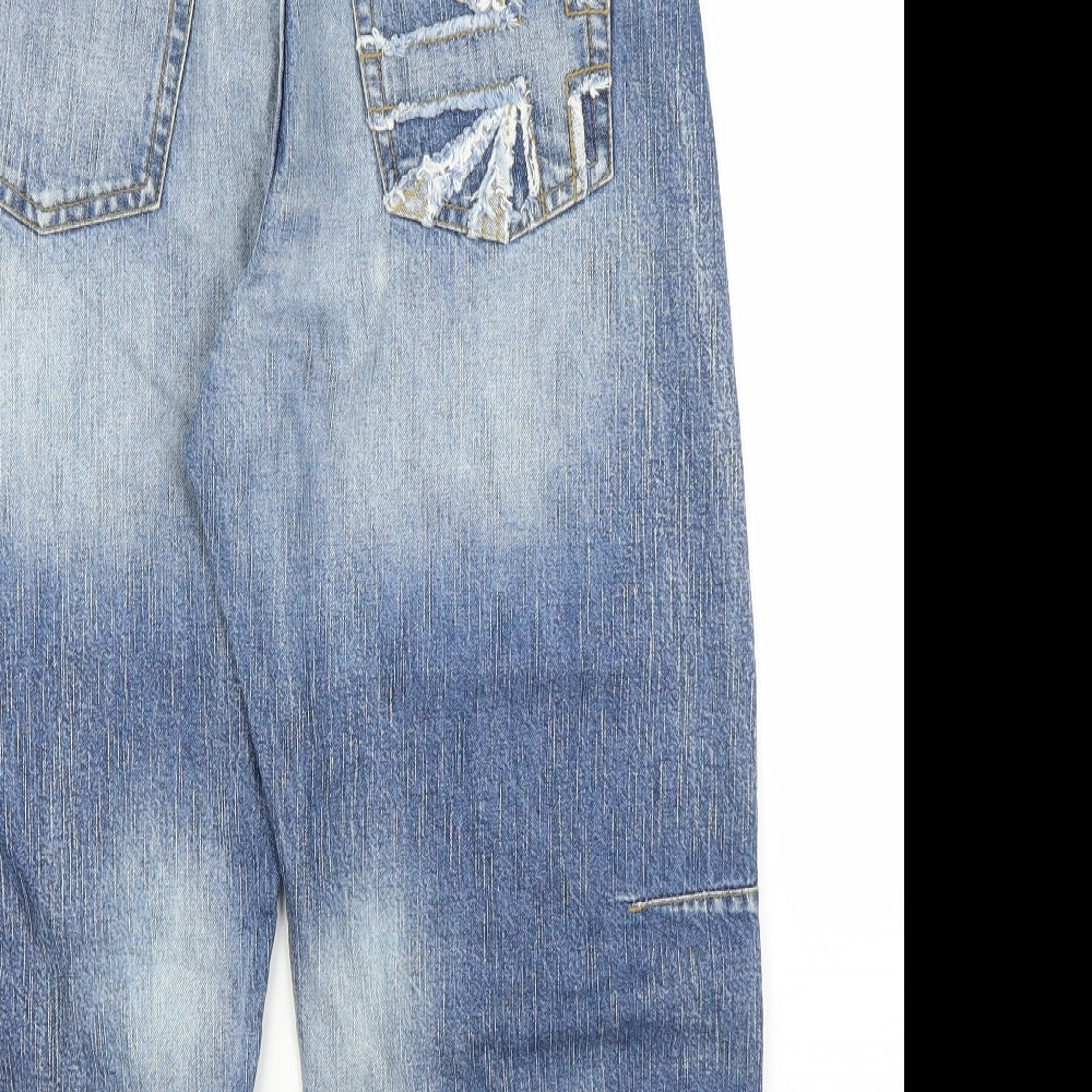 Easy Mens Blue  Denim Cropped Jeans Size 32 in L20 in