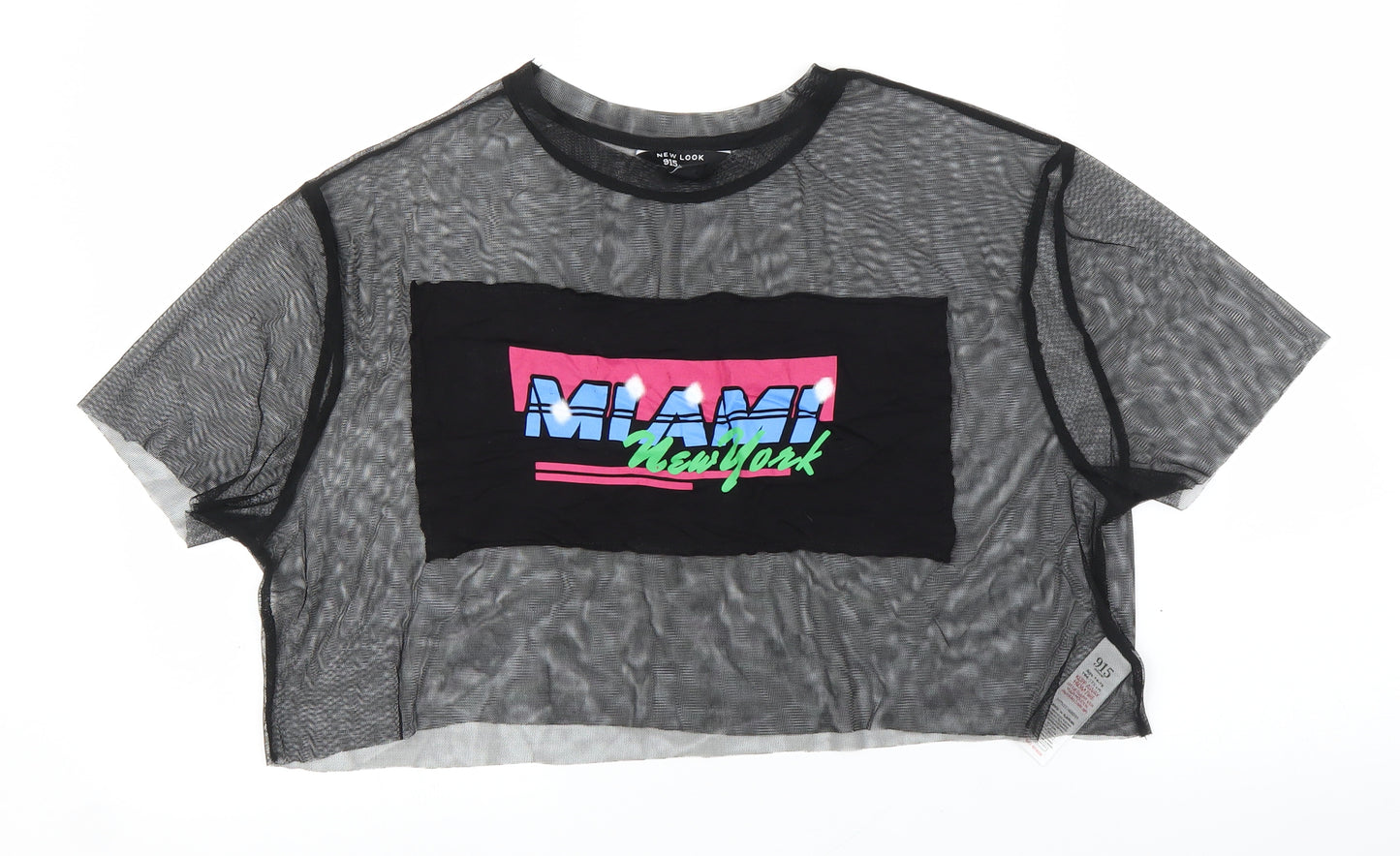New Look Girls Black   Cropped T-Shirt Size 10-11 Years
