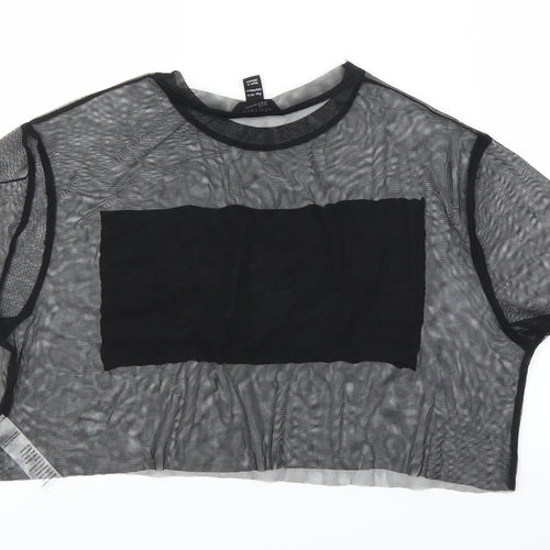 New Look Girls Black   Cropped T-Shirt Size 10-11 Years