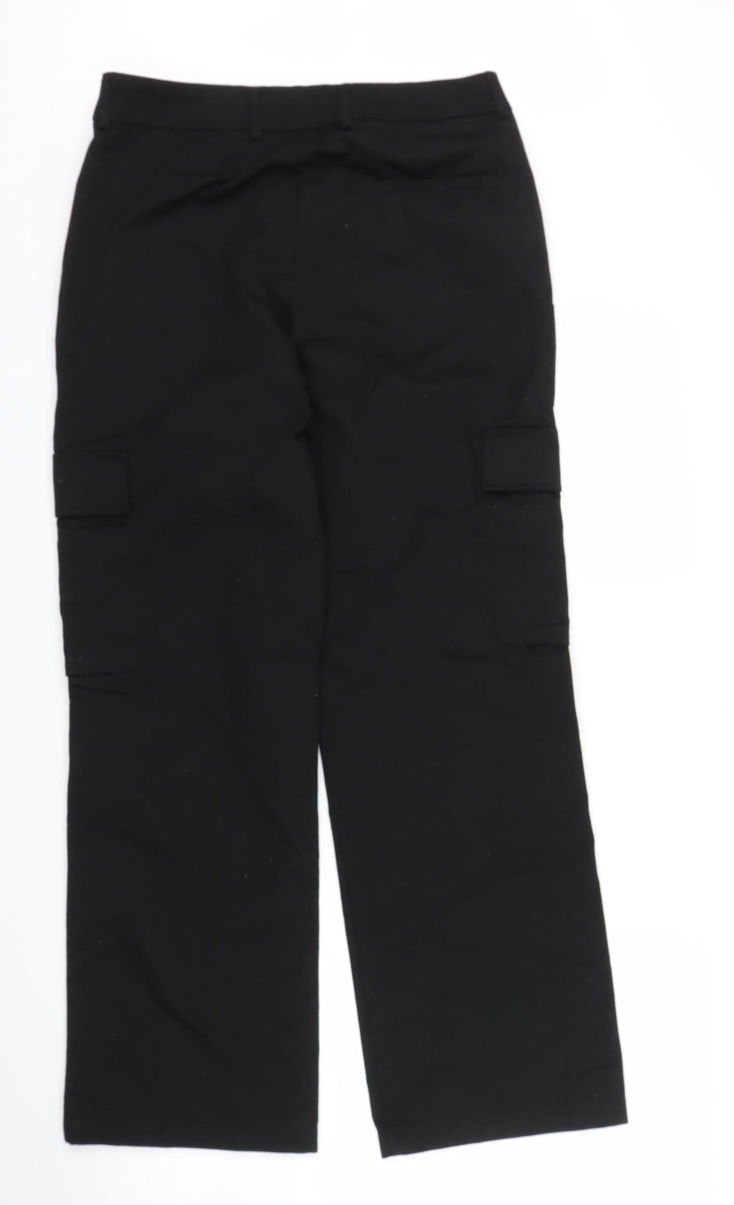 M&S Womens Black   Cargo Trousers Size 12 L27 in