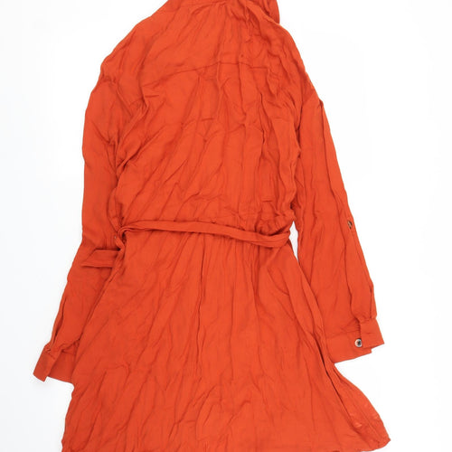 New Look Womens Orange   Shirt Dress  Size 14