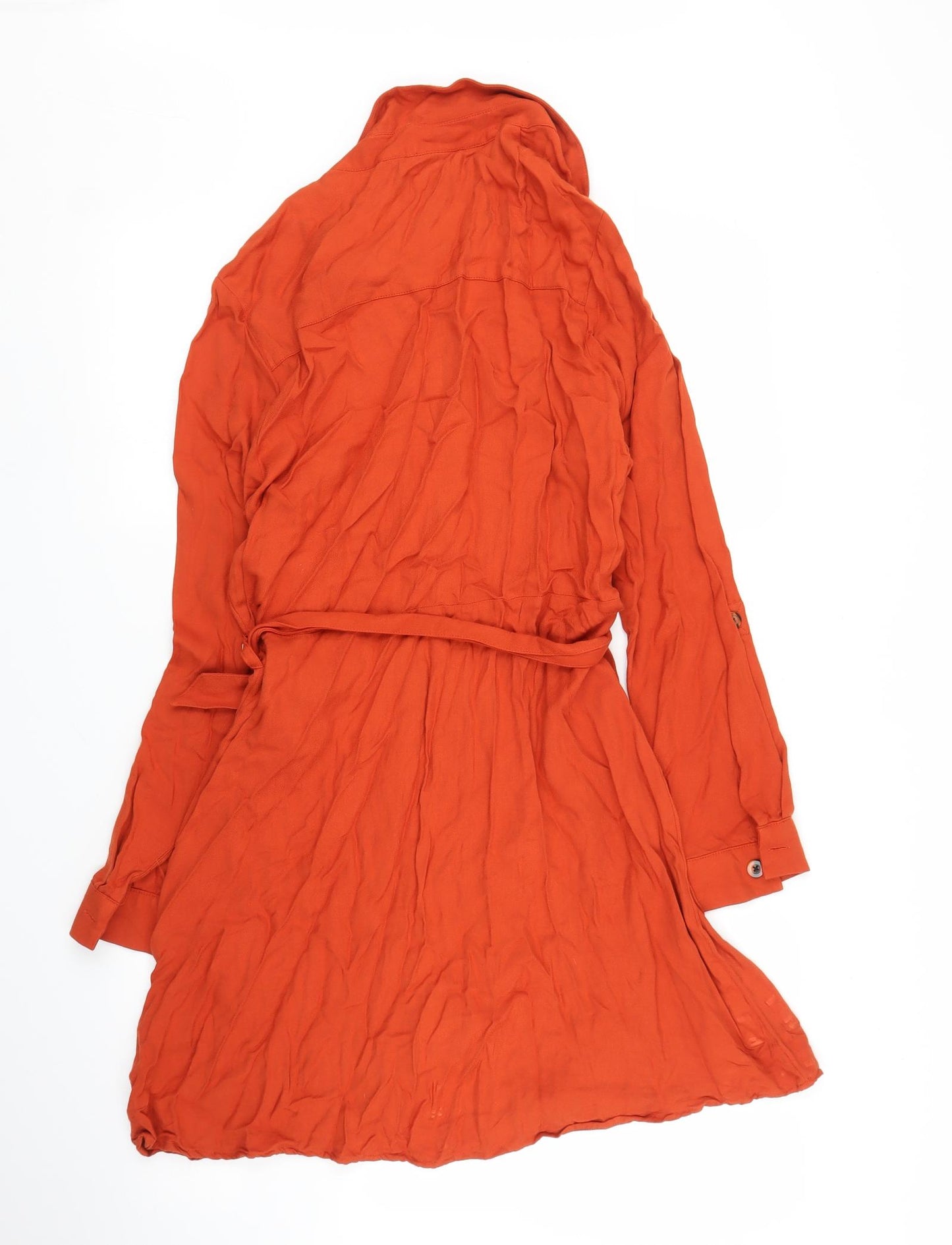 New Look Womens Orange   Shirt Dress  Size 14