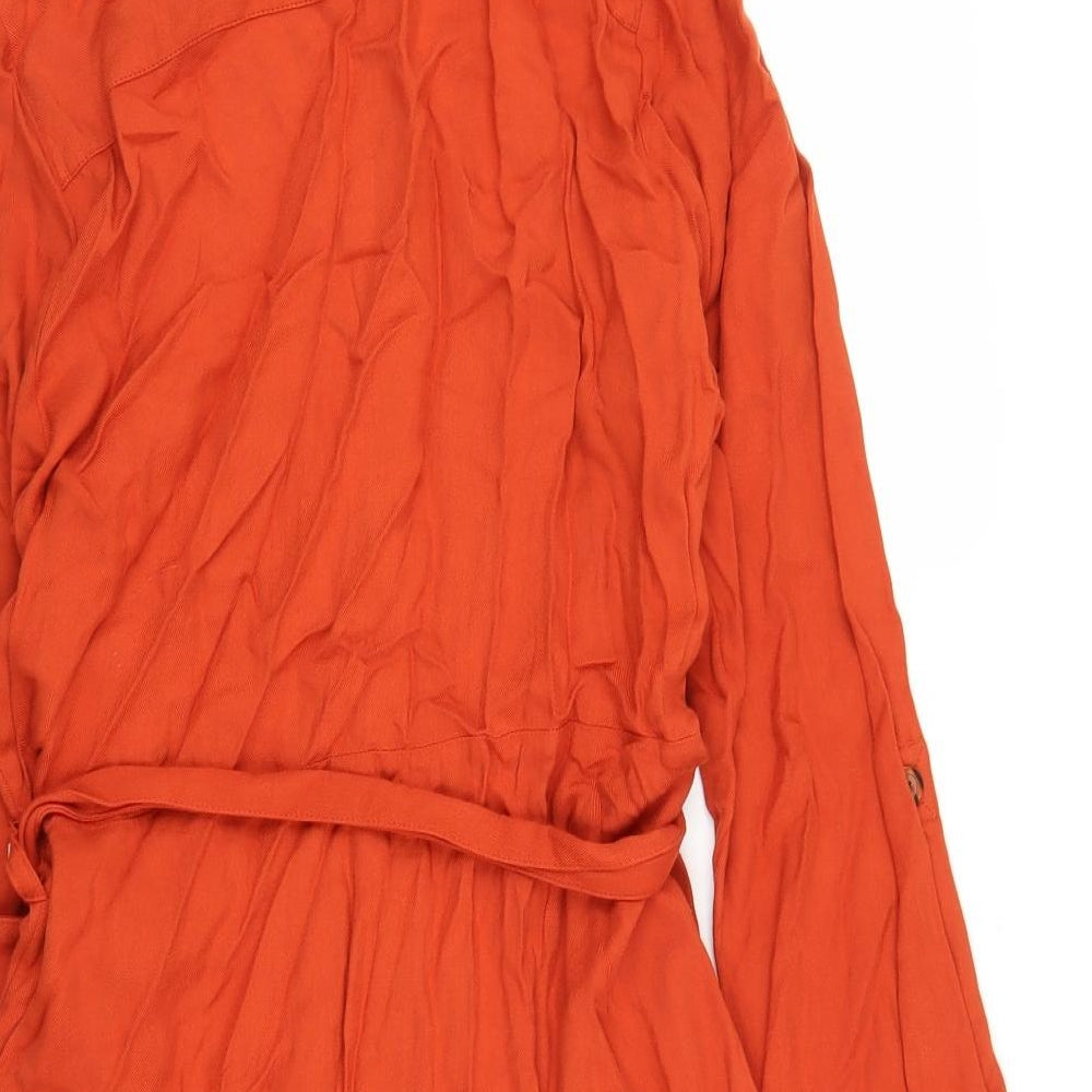 New Look Womens Orange   Shirt Dress  Size 14