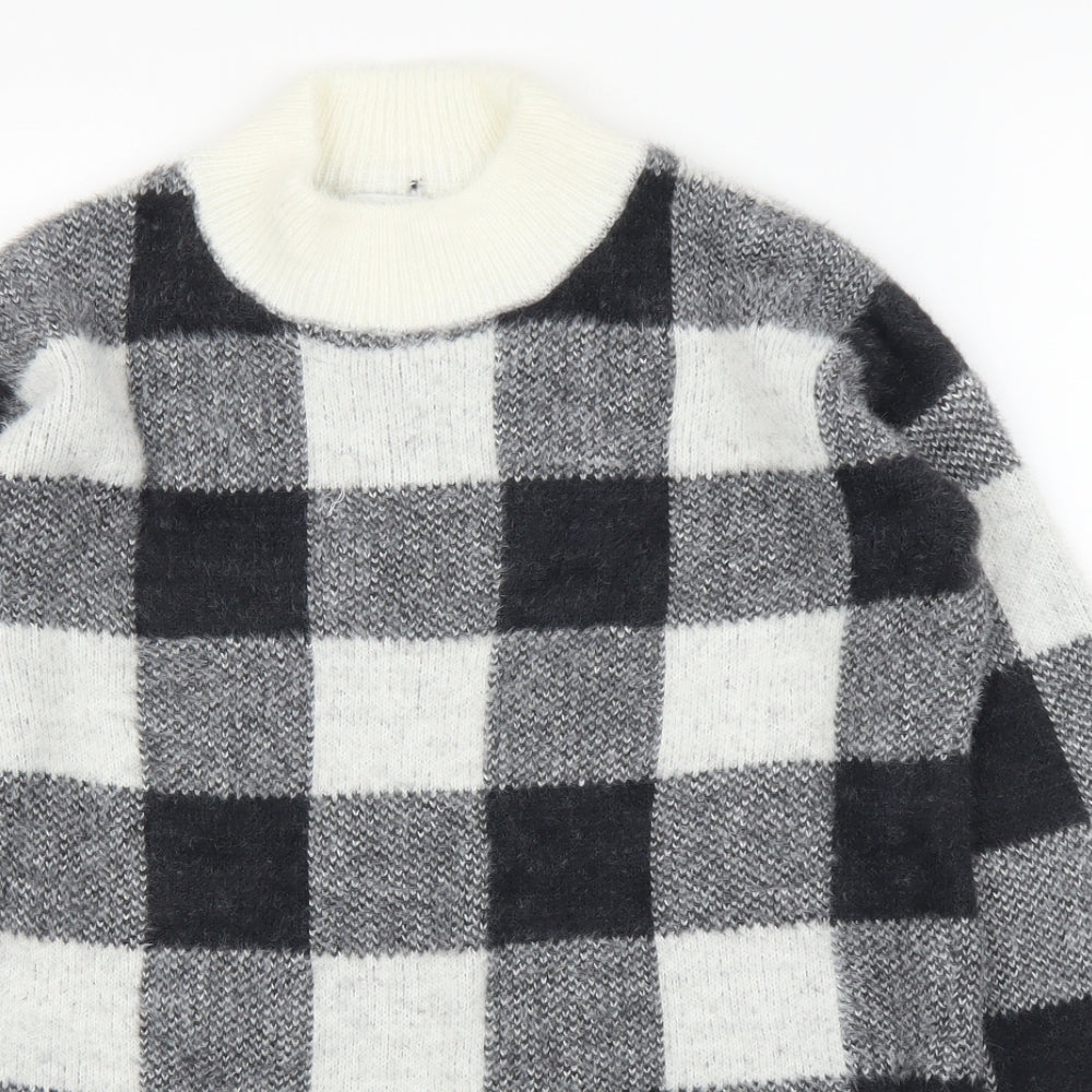 Primark Girls Grey Check  Pullover Jumper Size 12-13 Years