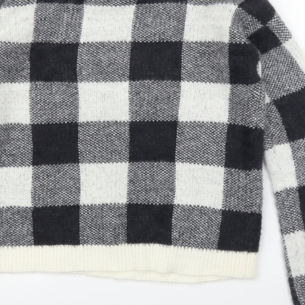 Primark Girls Grey Check  Pullover Jumper Size 12-13 Years