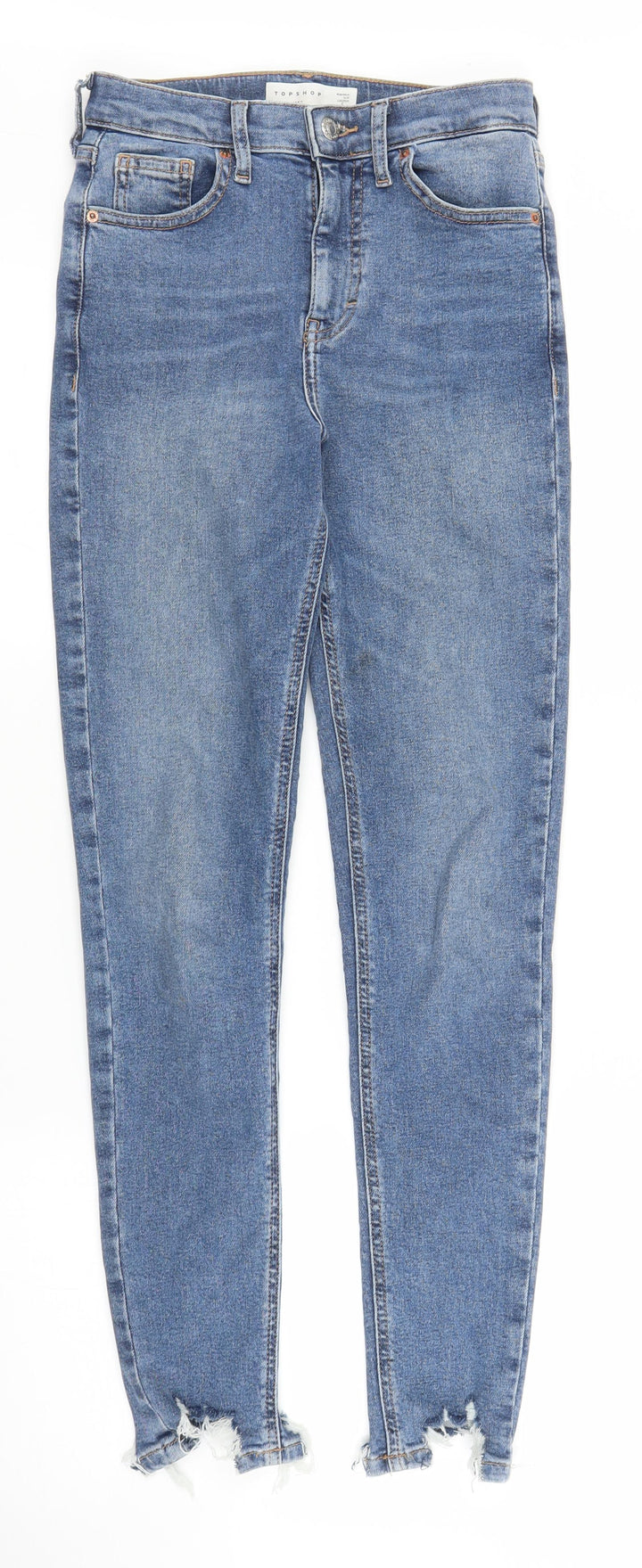 Topshop Womens Blue Denim Skinny Jeans Size 24 in L28 in