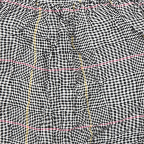 H&M Girls Black Houndstooth  A-Line Skirt Size 11 Years