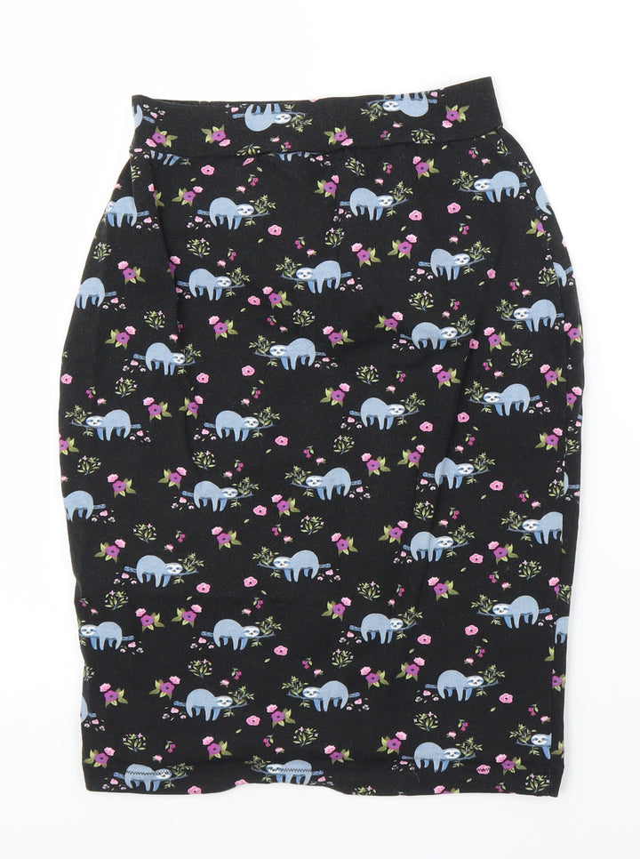 Preworn Womens Black   Straight & Pencil Skirt Size S