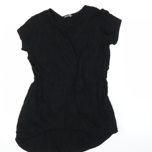 Boohoo Womens Black   Basic Blouse Size 8