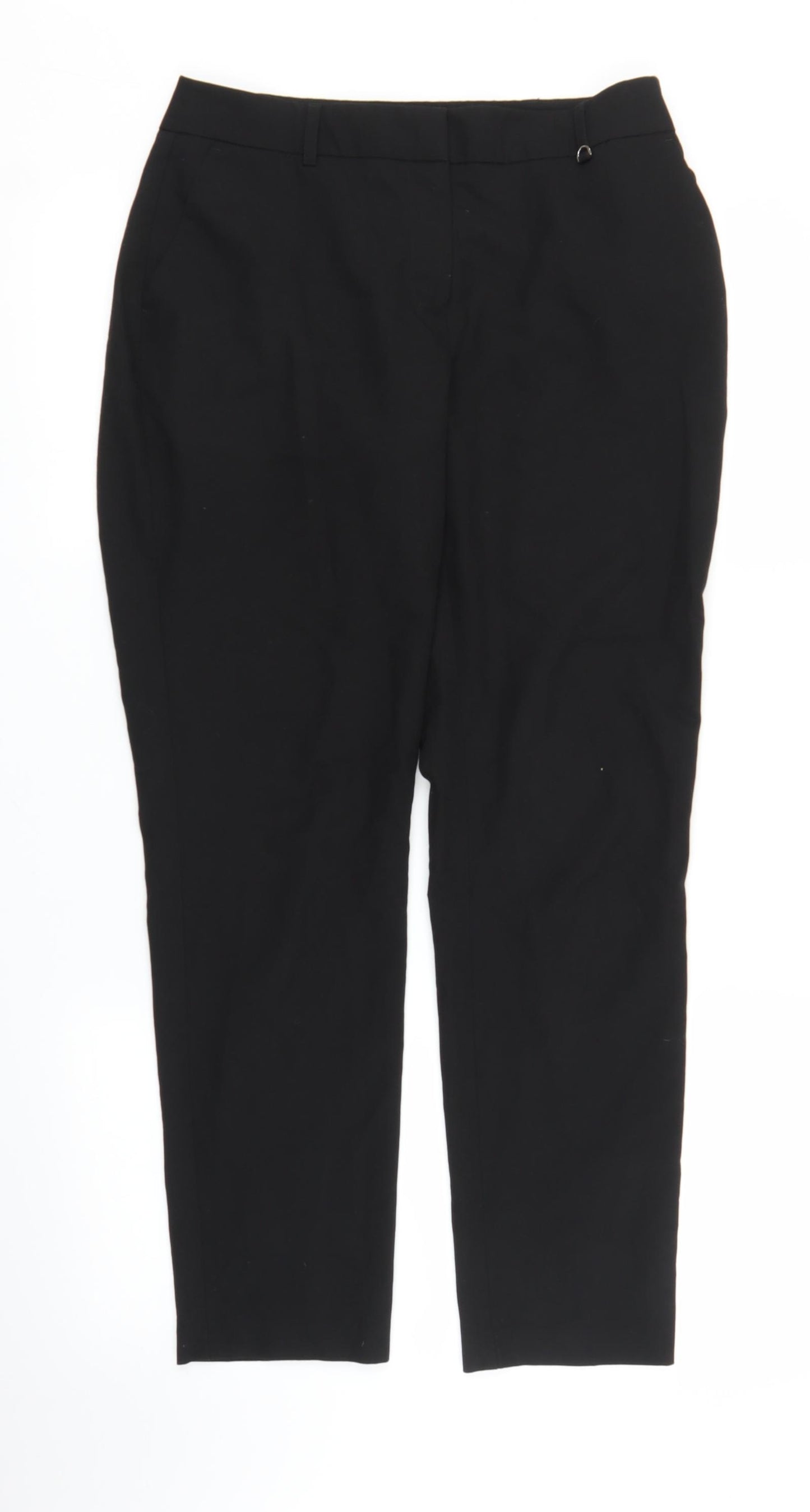 Dorothy Perkins Womens Black   Capri Trousers Size 10 L25 in
