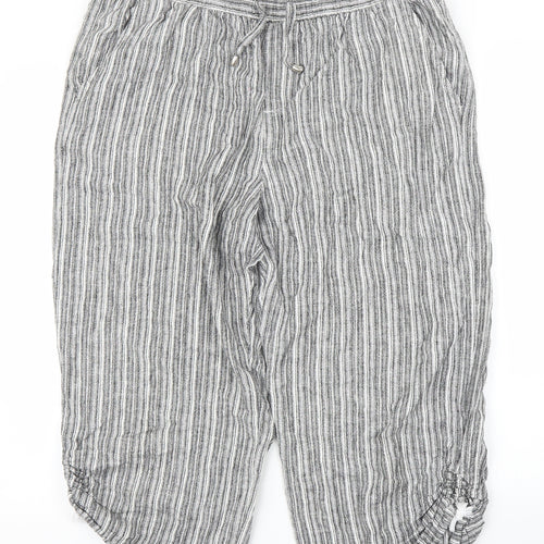 Very Womens Grey Striped  Bloomer Trousers Size 16