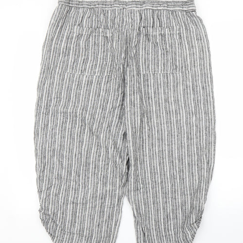Very Womens Grey Striped  Bloomer Trousers Size 16
