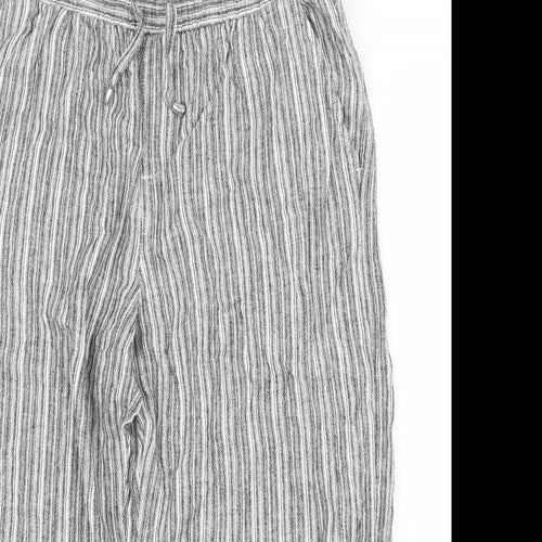Very Womens Grey Striped  Bloomer Trousers Size 16
